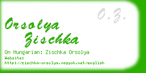 orsolya zischka business card